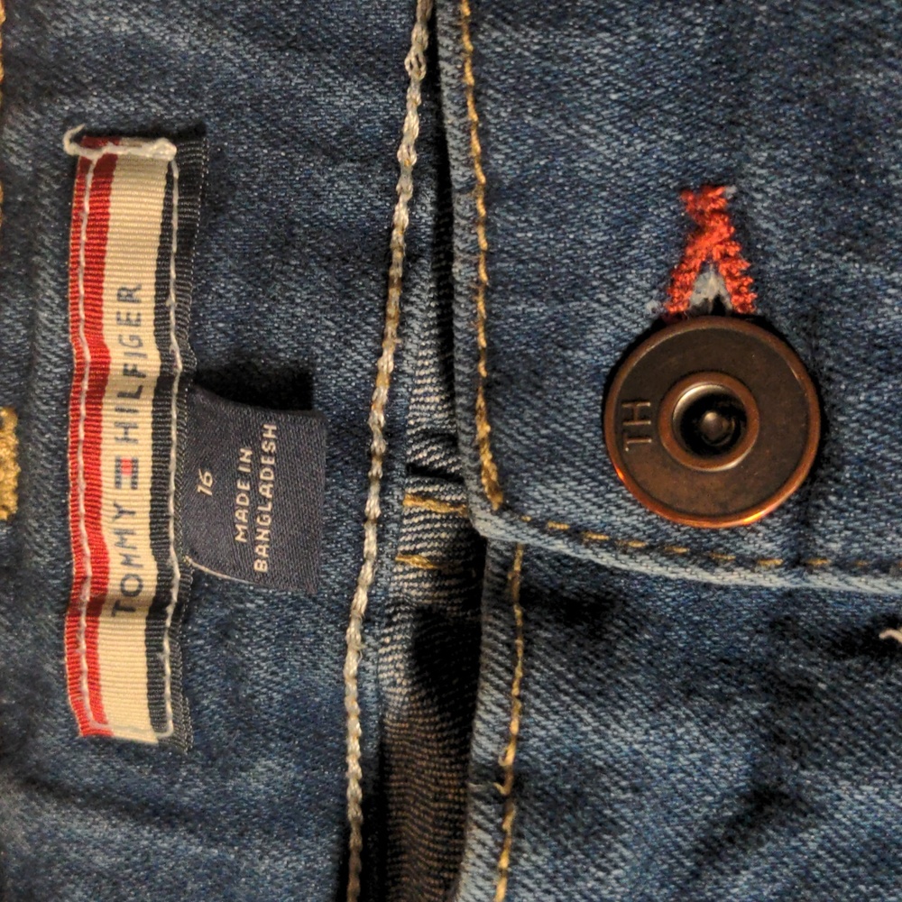 3/$15 Tommy Hilfiger girls skinny jean ultra rebel blue denim sz 16 youth EUC - Picture 6 of 10